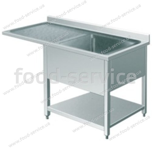 Мойка производственная Berg 1200х600х850 односекционная со столешницей справа